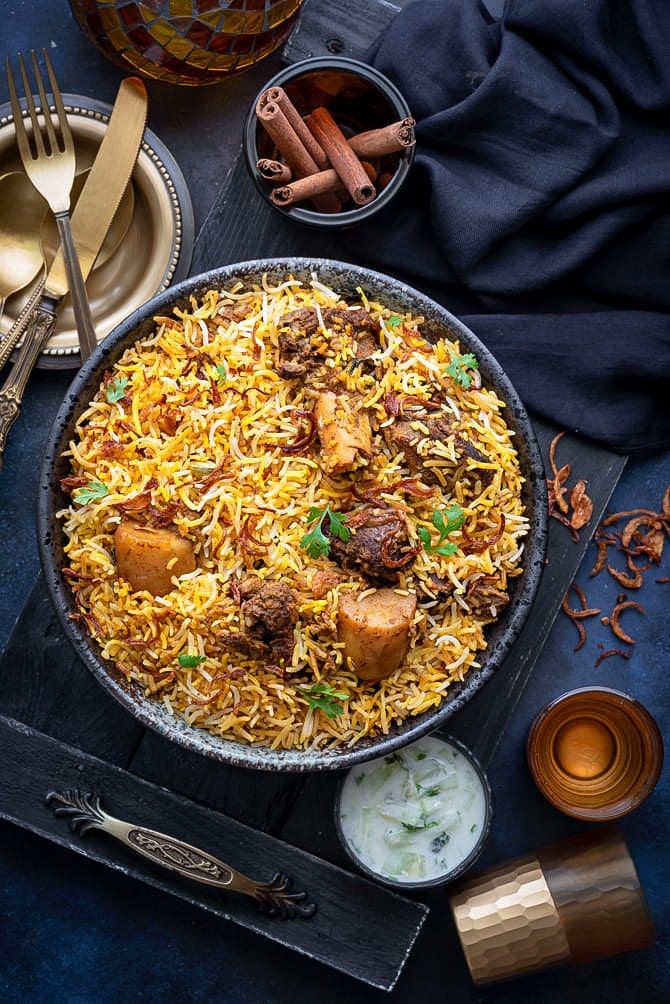 Best Mutton Biryani Recipe Step by Step Cubes N Juliennes